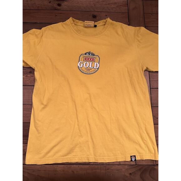 XXXX Gold Lager Advertising Men’s 2XL T-shirt Shirt Australian Beer Yellow - Picture 1 of 7